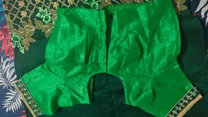 Emerald Green Embroidered Fabric