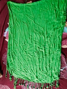 Soft Green Stole with Tassels