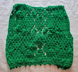 Beautiful 😍 Crochet Korean Short Shrug IN Green C