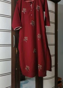 New Kurti With Beads Work
