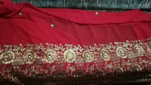 Heavy work wedding saree for Bride