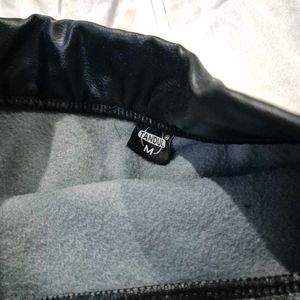 Leather Frill Skirt