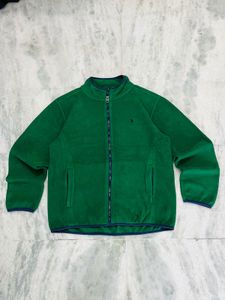 Ralph Lauren Green Fleece Zip-Up Jacket