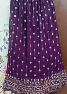 NEW Elegant Purple peplum lehenga S to.L size