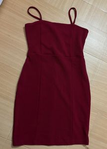 Red Fitted Strappy Dress Hurry Limited Discount!