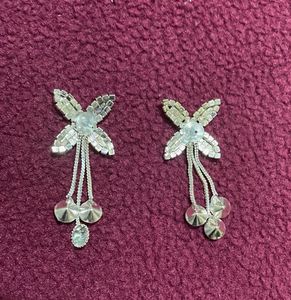 Floral Silver Necklace &amp; Earring Set