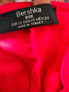 Bershka Red Halter Bodycon Dress