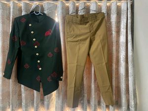 Green Colour Imported Fabric Designer JodhpuriSuit