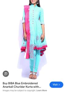 Pink and Blue Cotton Dupatta