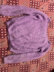 Lavender Knit Pullover Sweater