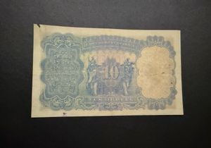 10 Rs George V Signed By Jb Taylor Rare