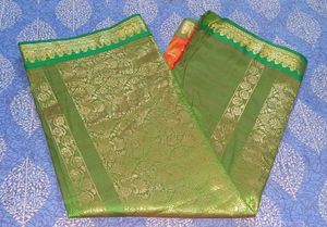 Kanchipuram Pattu (South Silk) Zari Border Saree