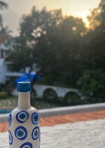 Hand-Painted Evil Eye Bottle