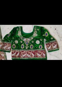 Emerald Green Bridal Lehenga