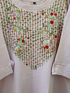 Lilac Embroidered Kurti
