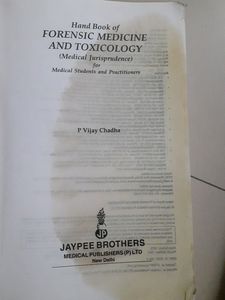 Jaypee Forensic Medicine &amp;toxicology  Handbook