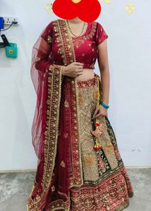 Elegant Maroon Lehenga Choli Set