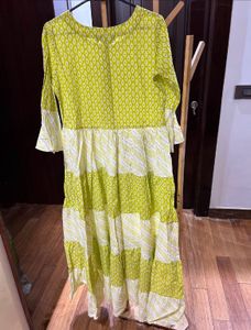 Lime Green Tiered Dress