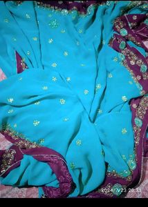 Beautifull Stone Fitted Saree