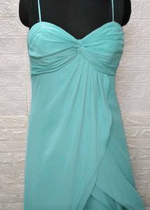 Turquoise spaghetti Strap Gown