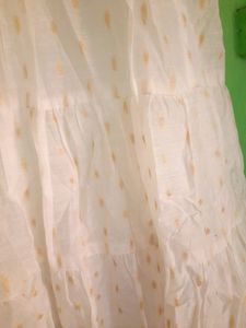 Tiered White Print Dress