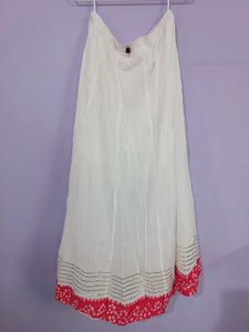 Pink Bandhani Kurta And Skirt Set