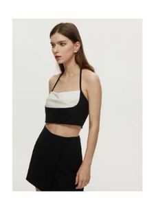 Black &amp; White Halter Top