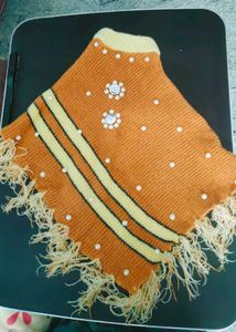 Striped Cape with Pearls