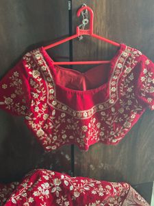 Red Embroidered Lehenga Choli