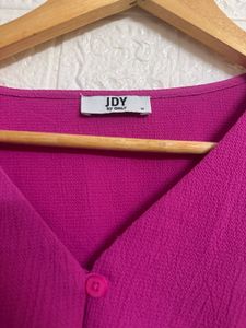 JDY Pink Button-Down Blouse