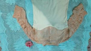 Peach &amp; White Stylish Top