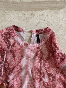 Stylish Pink Animal Print Dress