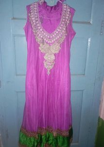 Purple Gown with Silver Detail