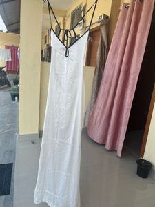 Contrast Stitch Slip Dress