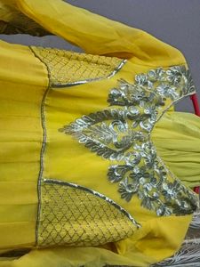 Yellow Embroidered Anarkali Suit