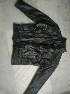 Black Leather Look Jacket