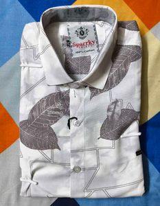 Leaf Print Casual Shirt