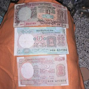 3 Vintage INDIAN Rupee Notes