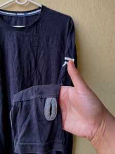 Black mens Striped T-Shirt