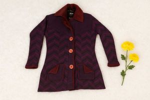 Vintage Chevron Knit Coat