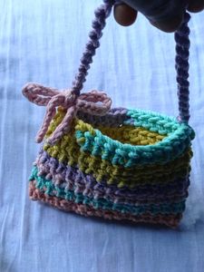 Crocheted Pastel Handbag