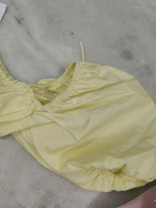 Yellow Bustier Cottage Core Dress