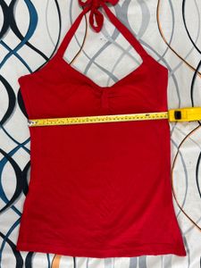 Red Halter Neck Top