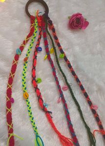 (Garba)Braided Hair Tie with Shells