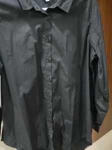 Oversized Black Casual Shirt
