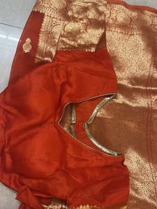 Elegant Red Banarasi Saree