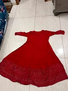 Red Embroidered Dress