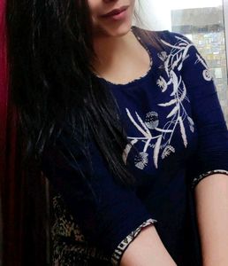 Full Gown In Navy Blue Color