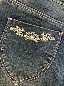Denim Skirt with Embellishments