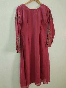 Onion Pink Handworked Kurta Set